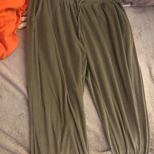 Olive Green Corduroy Stretchy Pants Joggers XL